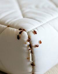 Bedbugs (different nymphal stages) found on an apartment mattress in St.louis